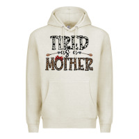 Oatmeal Heather tired as a mother Premium Hoodie - CowhideDigitalArt