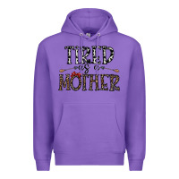 Purple tired as a mother Premium Hoodie - CowhideDigitalArt
