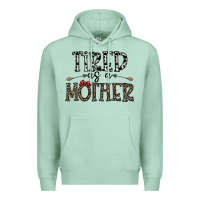 Seafoam tired as a mother Premium Hoodie - CowhideDigitalArt