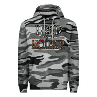 Slate Camo tired as a mother Premium Hoodie - CowhideDigitalArt