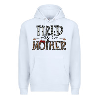 White tired as a mother Premium Hoodie - CowhideDigitalArt