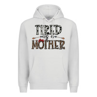 Dove Grey tired as a mother Premium Hoodie - CowhideDigitalArt