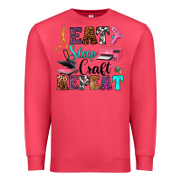 Cardinal eat sleep craft repeat Premium Sweatshirt - RanaPortraitStore
