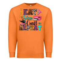 Eat Sleep Craft Repeat Premium Sweatshirt | Teevron