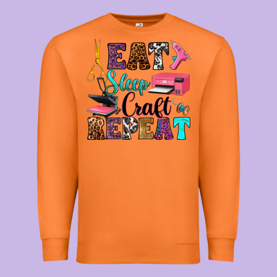 Premium Sweatshirt eat sleep craft repeat