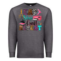 Charcoal Heather eat sleep craft repeat Premium Sweatshirt - RanaPortraitStore