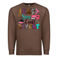 Chestnut eat sleep craft repeat Premium Sweatshirt - RanaPortraitStore