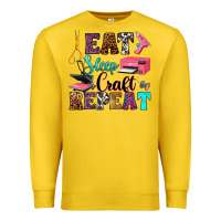 Lemon eat sleep craft repeat Premium Sweatshirt - RanaPortraitStore