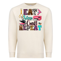 Sandshell eat sleep craft repeat Premium Sweatshirt - RanaPortraitStore