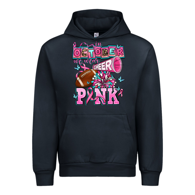 In October We Wear Cheer Pink Football Urban Hoodie by AdoDesignShop | Teevron