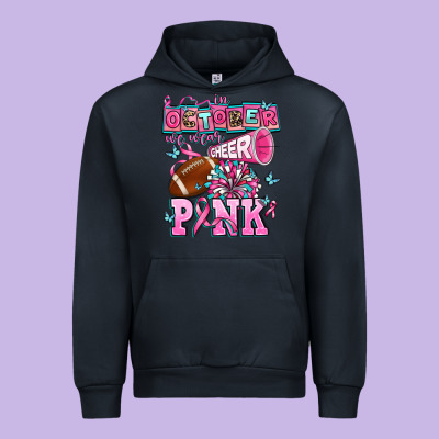 In October We Wear Cheer Pink Football Urban Hoodie Designed By Adodesignshop