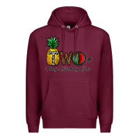 Burgundy two fruity birthday cutie Premium Hoodie - CowhideDigitalArt
