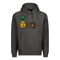 Charcoal Heather two fruity birthday cutie Premium Hoodie - CowhideDigitalArt