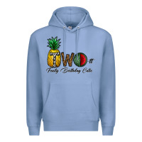 Colony Blue two fruity birthday cutie Premium Hoodie - CowhideDigitalArt