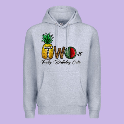 Two Fruity Birthday Cutie Premium Hoodie Designed By Cowhidedigitalart