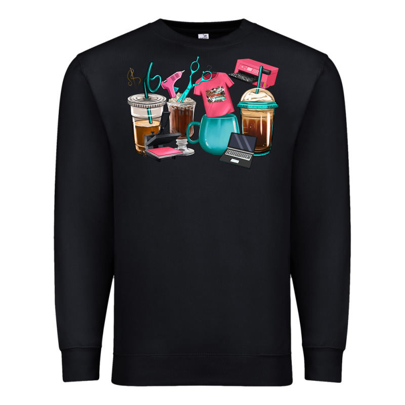 Crafting Coffee Cups Premium Sweatshirt by RanaPortraitStore | Teevron