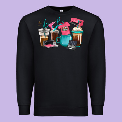 Premium Sweatshirt crafting coffee cups