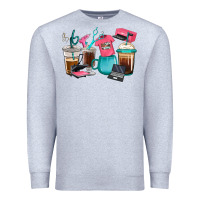 Heather Grey crafting coffee cups Premium Sweatshirt - RanaPortraitStore