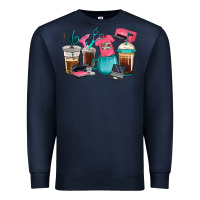 Navy crafting coffee cups Premium Sweatshirt - RanaPortraitStore