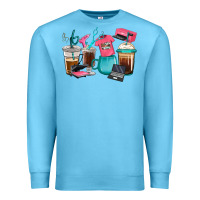 Ocean Blue crafting coffee cups Premium Sweatshirt - RanaPortraitStore