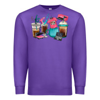 Purple crafting coffee cups Premium Sweatshirt - RanaPortraitStore