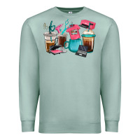 Seafoam crafting coffee cups Premium Sweatshirt - RanaPortraitStore