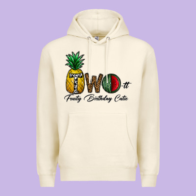 Two Fruity Birthday Cutie Premium Hoodie Designed By Cowhidedigitalart