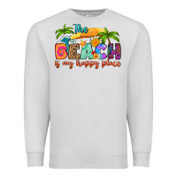 Dove Grey the beach is my happy place Premium Sweatshirt - RanaPortraitStore