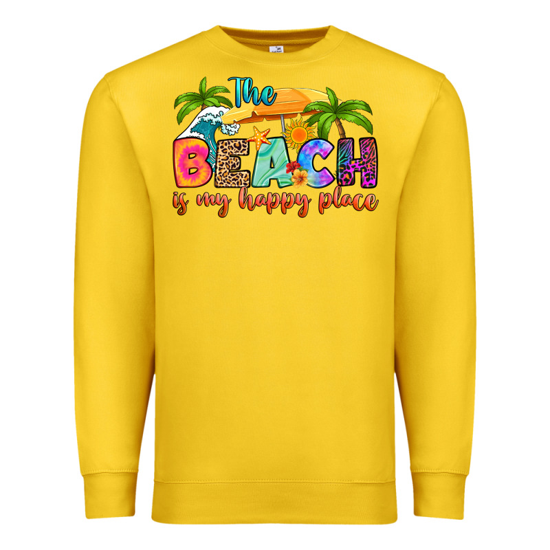 The Beach Is My Happy Place Premium Sweatshirt by RanaPortraitStore | Teevron