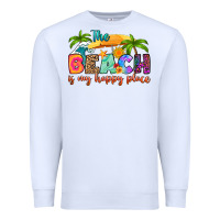 White the beach is my happy place Premium Sweatshirt - RanaPortraitStore