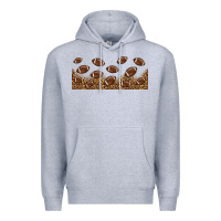 Heather Grey leopard american football libbey glass Premium Hoodie - HRA Design Shop