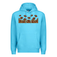 Ocean Blue leopard american football libbey glass Premium Hoodie - HRA Design Shop