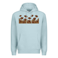 Blue Mist leopard american football libbey glass Premium Hoodie - HRA Design Shop