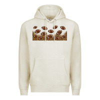 Oatmeal Heather leopard american football libbey glass Premium Hoodie - HRA Design Shop