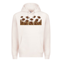 Pale Pink leopard american football libbey glass Premium Hoodie - HRA Design Shop