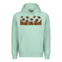 Seafoam leopard american football libbey glass Premium Hoodie - HRA Design Shop