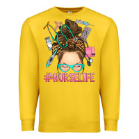 Lemon messy bun nurse life Premium Sweatshirt - RanaPortraitStore
