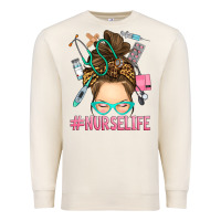 Sandshell messy bun nurse life Premium Sweatshirt - RanaPortraitStore