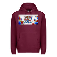Burgundy floral 4th of july crew license plate Premium Hoodie - HRA Design Shop