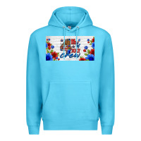 Ocean Blue floral 4th of july crew license plate Premium Hoodie - HRA Design Shop