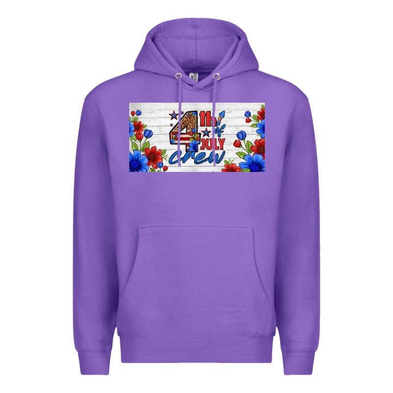 Floral 4th Of July Crew License Plate Premium Hoodie by HRA Design Shop | Teevron