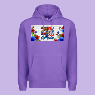 Floral 4th Of July Crew License Plate Premium Hoodie Designed By Hra Design Shop