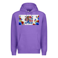 Purple floral 4th of july crew license plate Premium Hoodie - HRA Design Shop