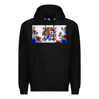 Black floral 4th of july crew license plate Premium Hoodie - HRA Design Shop