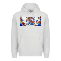 Dove Grey floral 4th of july crew license plate Premium Hoodie - HRA Design Shop