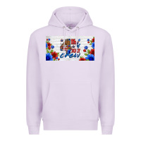 Lilac floral 4th of july crew license plate Premium Hoodie - HRA Design Shop