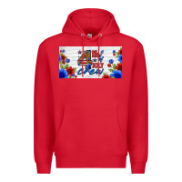 Red floral 4th of july crew license plate Premium Hoodie - HRA Design Shop