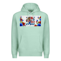 Seafoam floral 4th of july crew license plate Premium Hoodie - HRA Design Shop