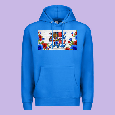 Floral 4th Of July Crew License Plate Premium Hoodie Designed By Hra Design Shop