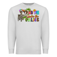 Dove Grey find me under the palms Premium Sweatshirt - RanaPortraitStore